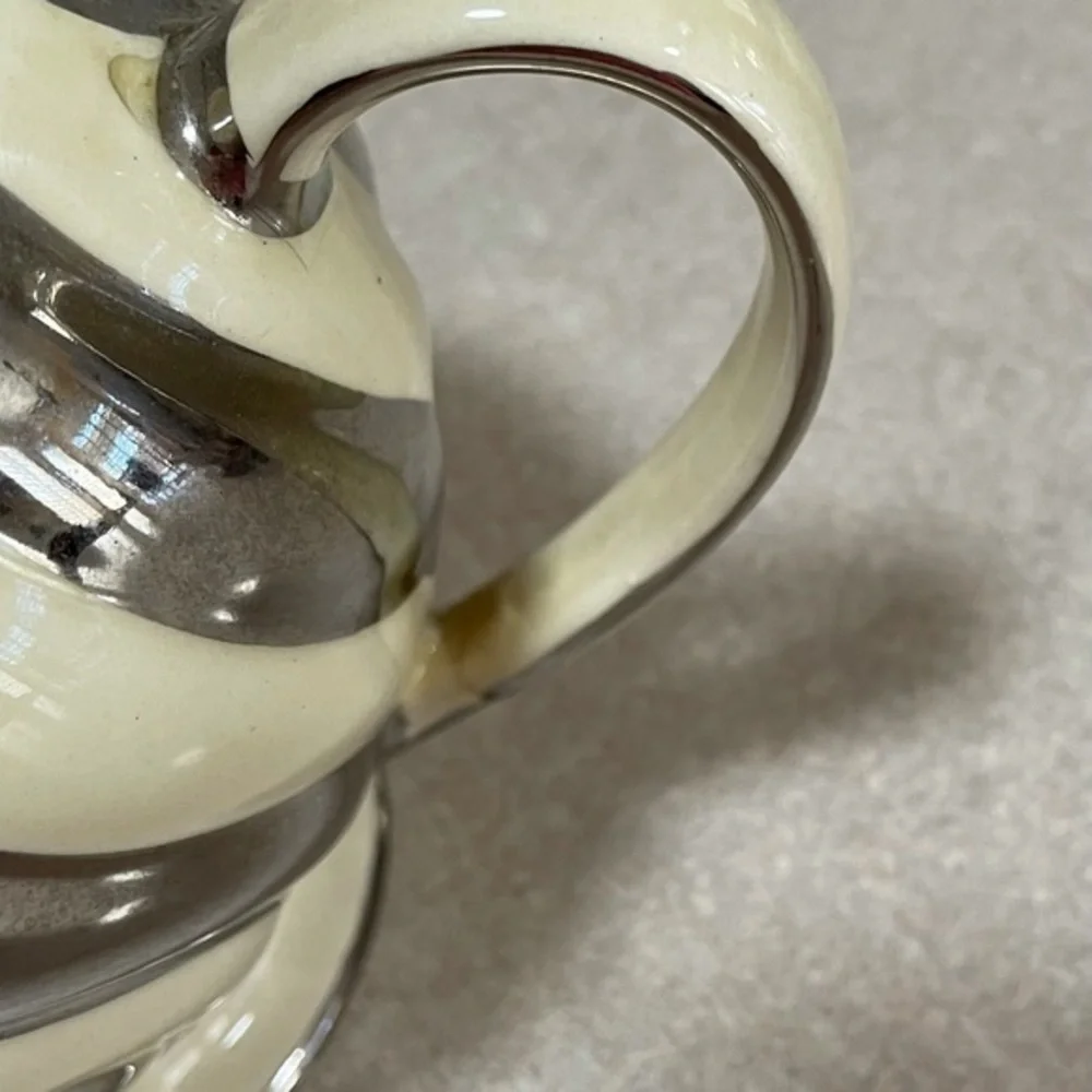 Sadler cream & silver pitcher